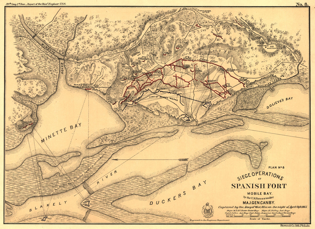 Siege Operations at Spanish Fort, 1865