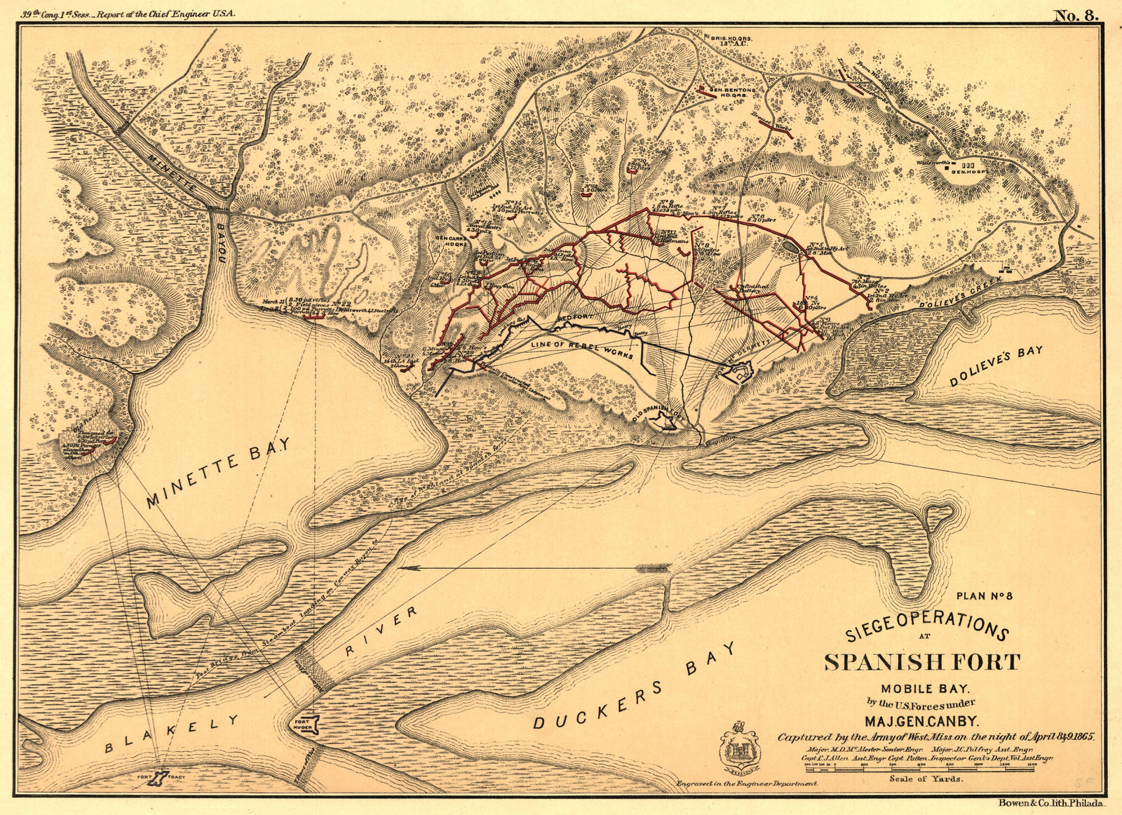Siege Operations at Spanish Fort, 1865