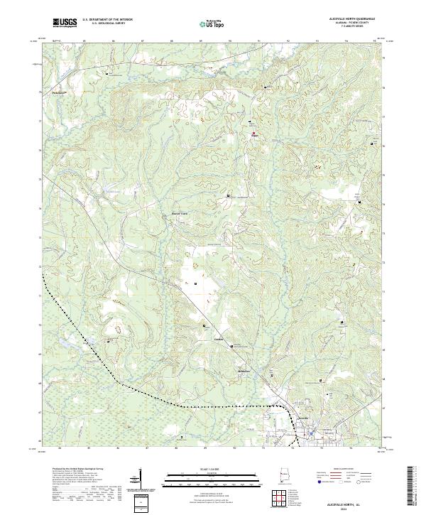 US Topo 7.5-minute map for Aliceville North AL