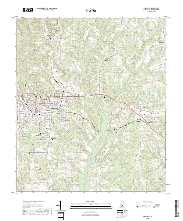 US Topo 7.5-minute map for Andalusia AL