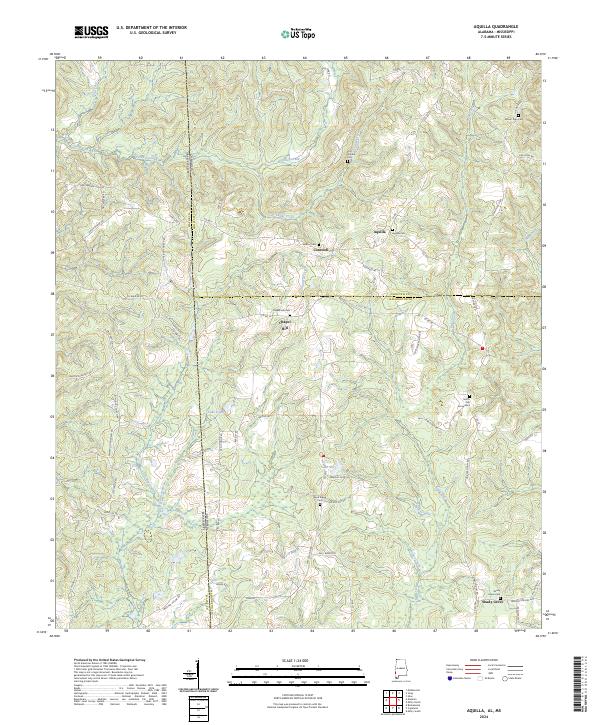 US Topo 7.5-minute map for Aquilla ALMS
