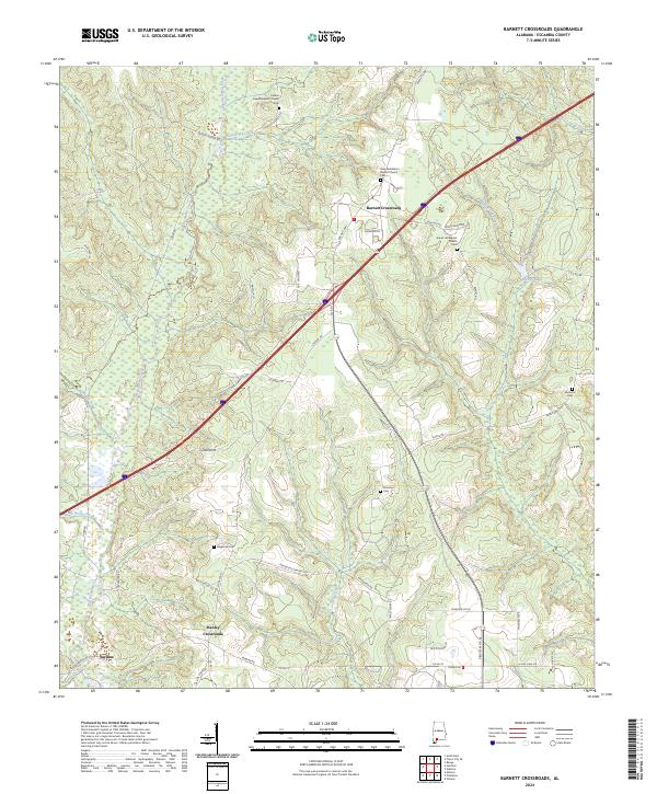 US Topo 7.5-minute map for Barnett Crossroads AL