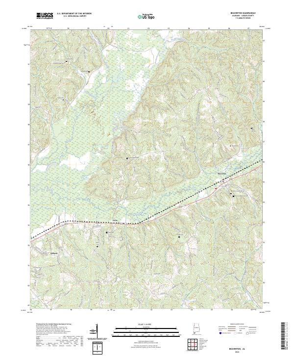 US Topo 7.5-minute map for Beaverton AL