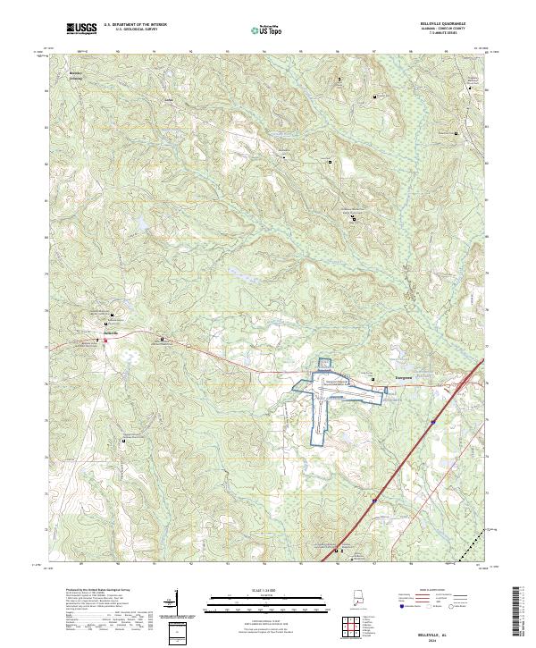 US Topo 7.5-minute map for Belleville AL