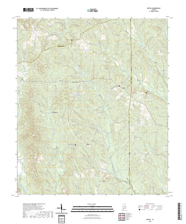 US Topo 7.5-minute map for Bethel AL