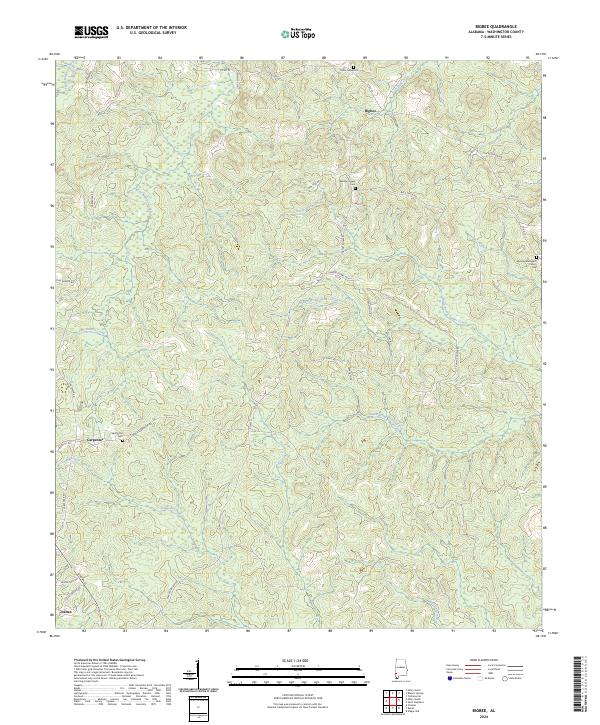 US Topo 7.5-minute map for Bigbee AL