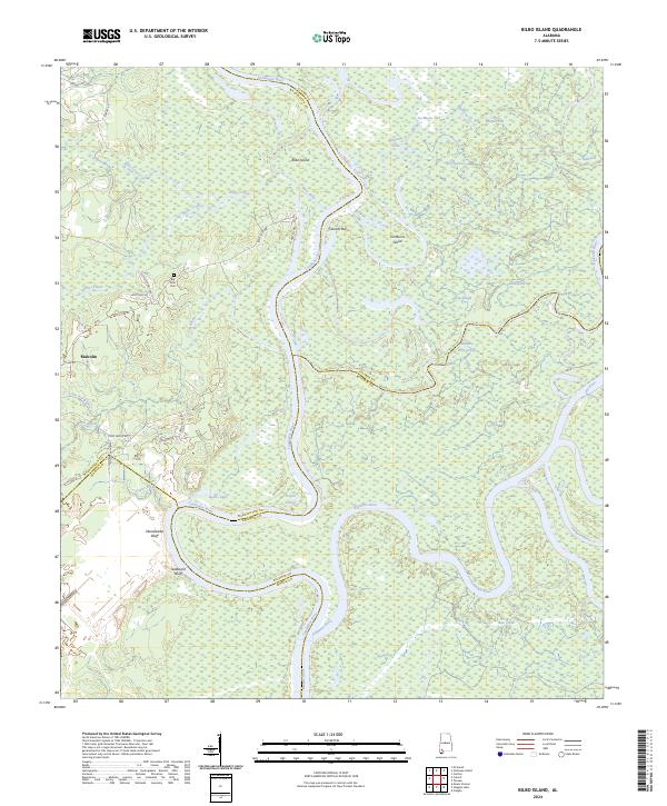US Topo 7.5-minute map for Bilbo Island AL