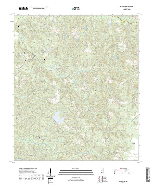 US Topo 7.5-minute map for Blacksher AL