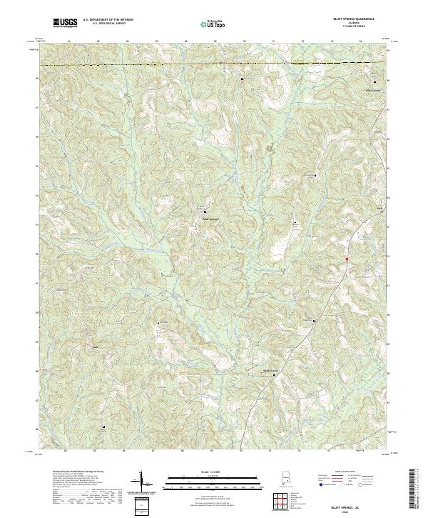 US Topo 7.5-minute map for Bluff Springs AL