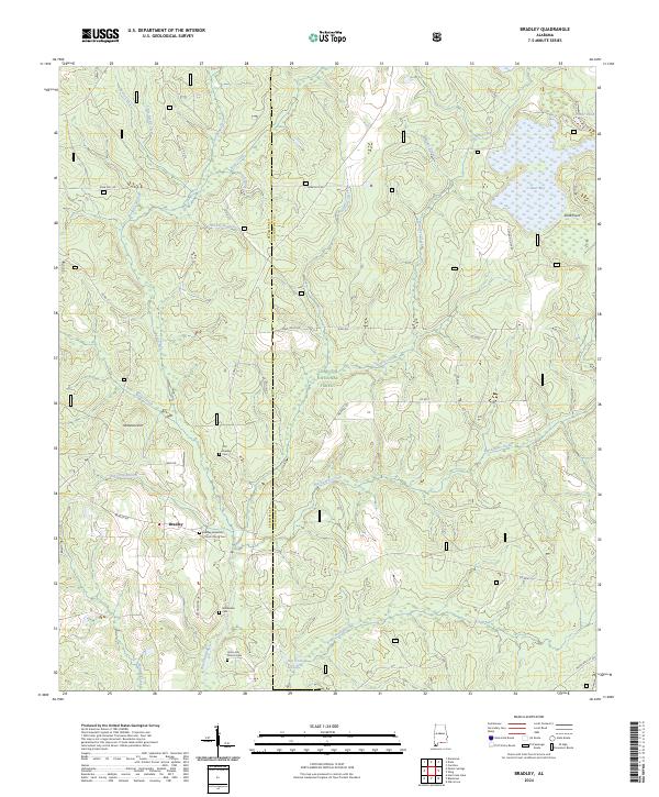 US Topo 7.5-minute map for Bradley AL