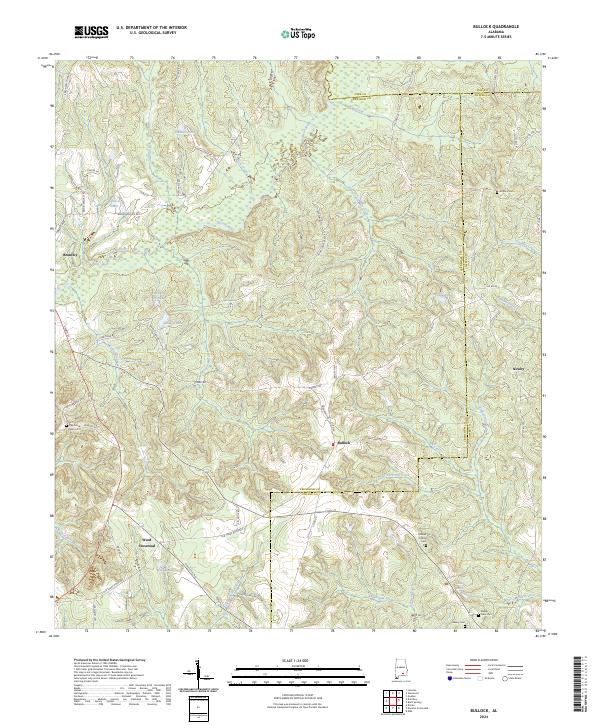 US Topo 7.5-minute map for Bullock AL