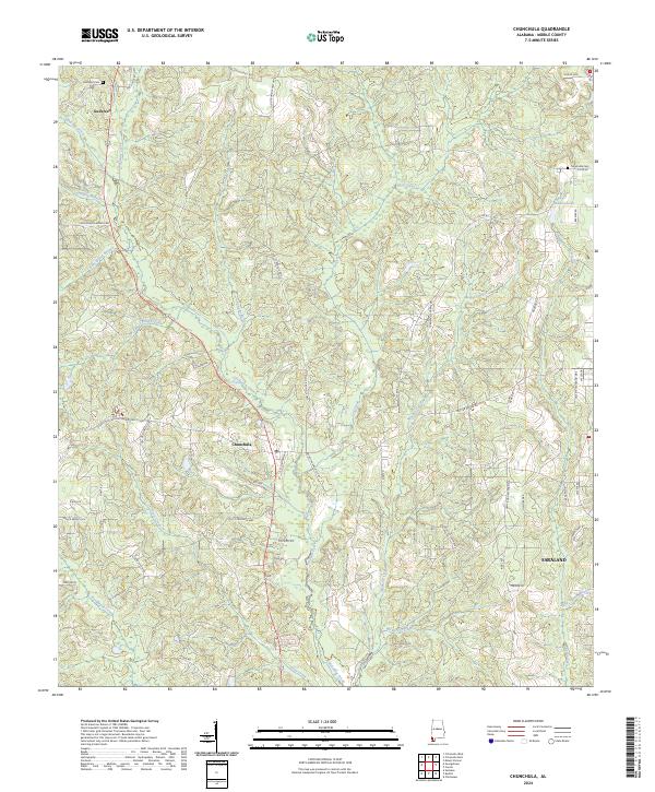 US Topo 7.5-minute map for Chunchula AL