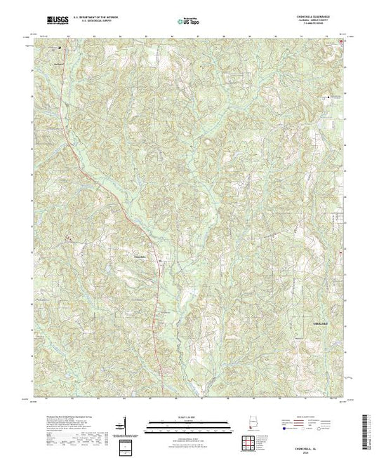 US Topo 7.5-minute map for Chunchula AL – American Map Store