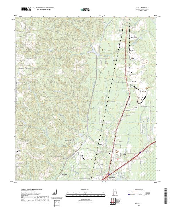 US Topo 7.5-minute map for Creola AL