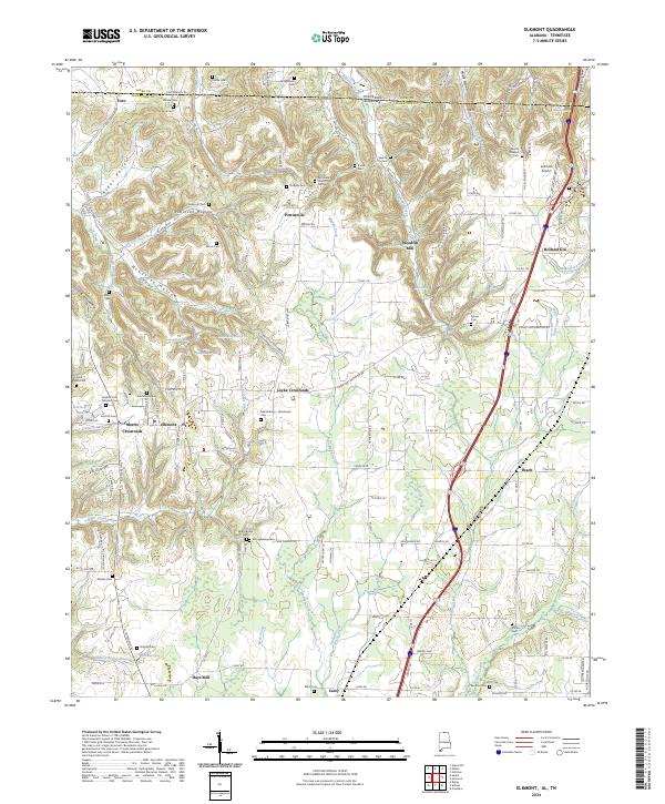 US Topo 7.5-minute map for Elkmont ALTN