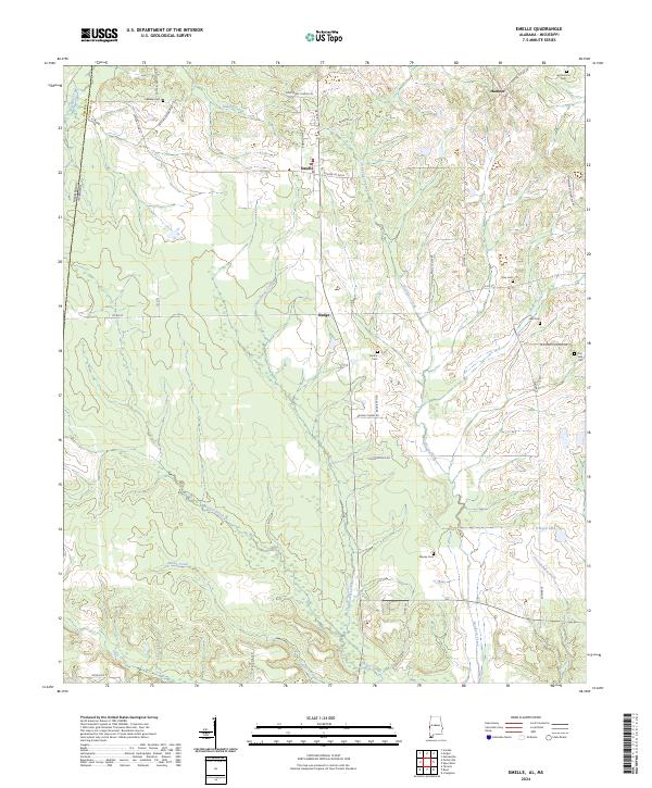US Topo 7.5-minute map for Emelle ALMS