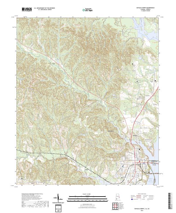 US Topo 7.5-minute map for Eufaula North ALGA
