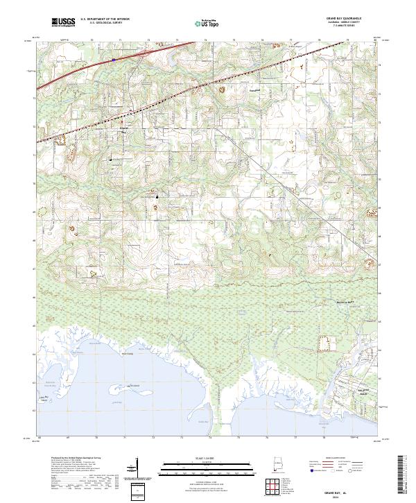 US Topo 7.5-minute map for Grand Bay AL