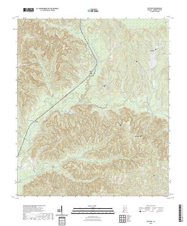 US Topo 7.5-minute map for Natchez AL