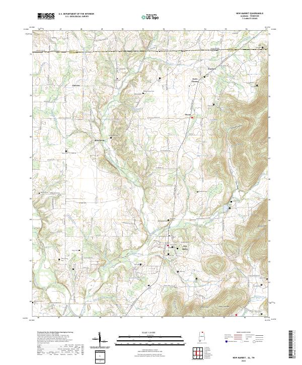 US Topo 7.5-minute map for New Market ALTN
