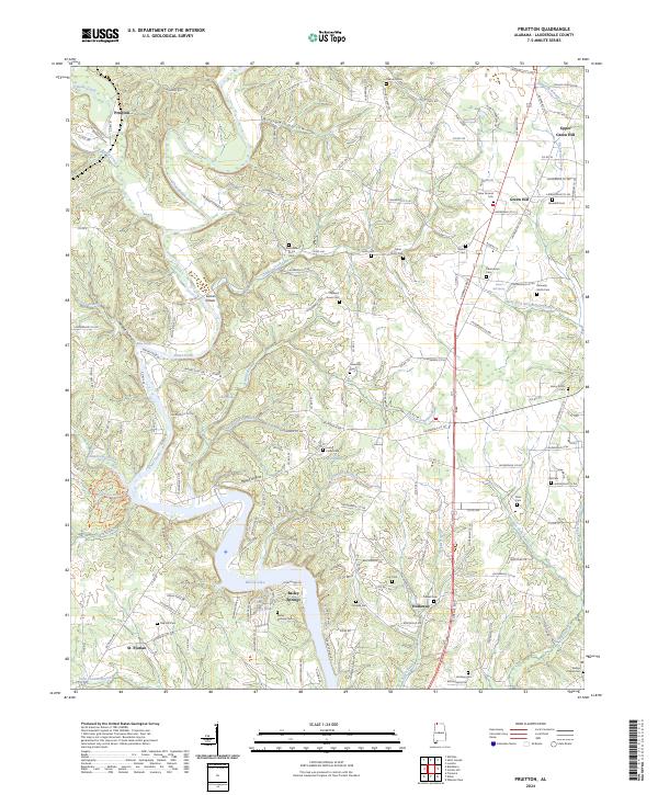 US Topo 7.5-minute map for Pruitton AL