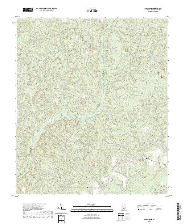 US Topo 7.5-minute map for Shipps Creek AL