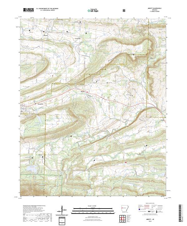 US Topo 7.5-minute map for Abbott AR