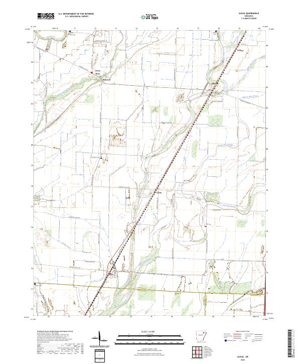 US Topo 7.5-minute map for Alicia AR