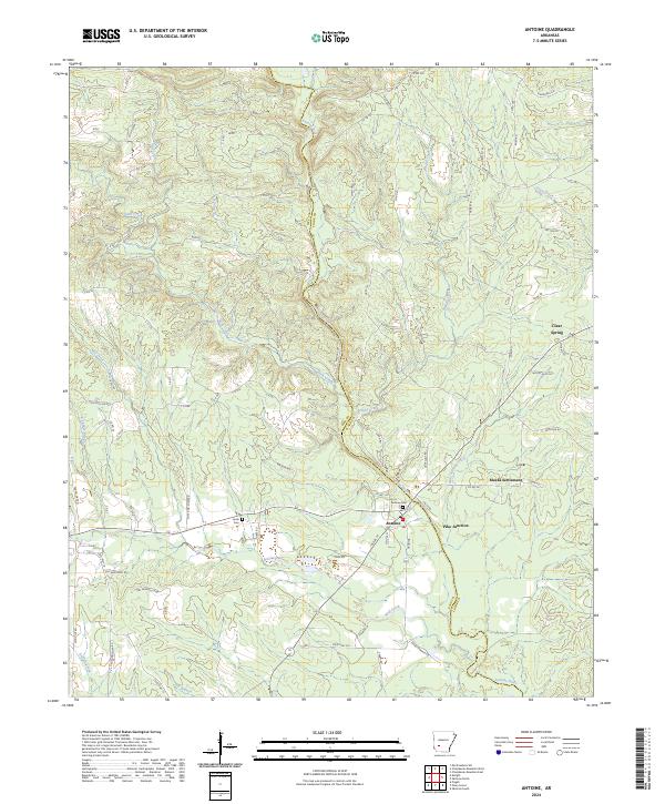 US Topo 7.5-minute map for Antoine AR