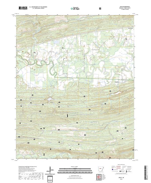 US Topo 7.5-minute map for Aplin AR