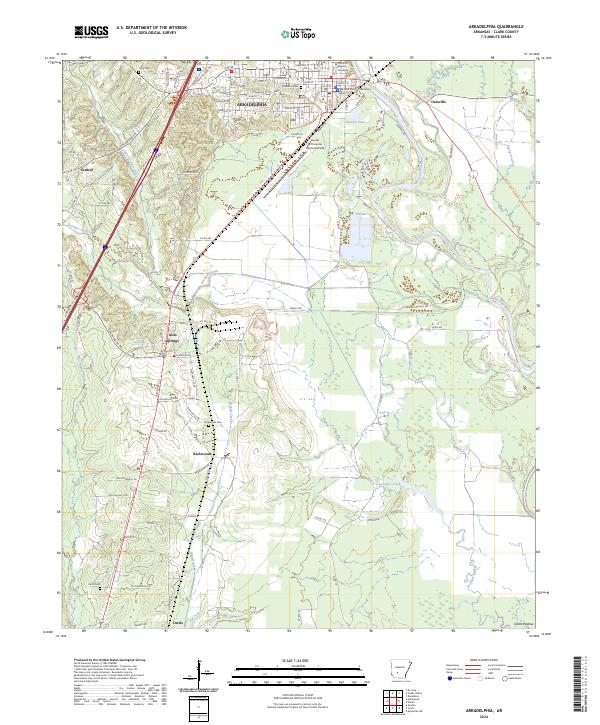 US Topo 7.5-minute map for Arkadelphia AR