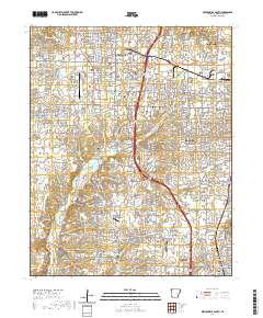 USGS US Topo 7.5-minute map for Bentonville South AR 2020