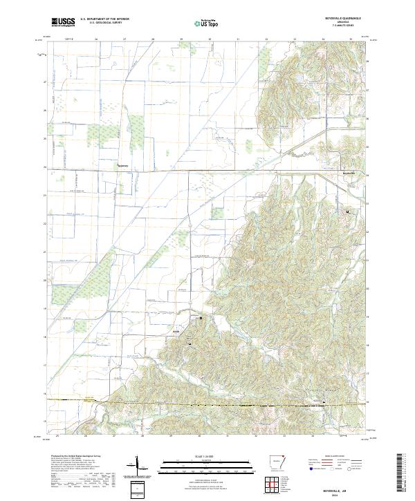 US Topo 7.5-minute map for Boydsville AR