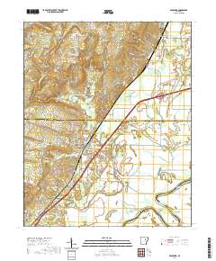 USGS US Topo 7.5-minute map for Bradford AR 2020