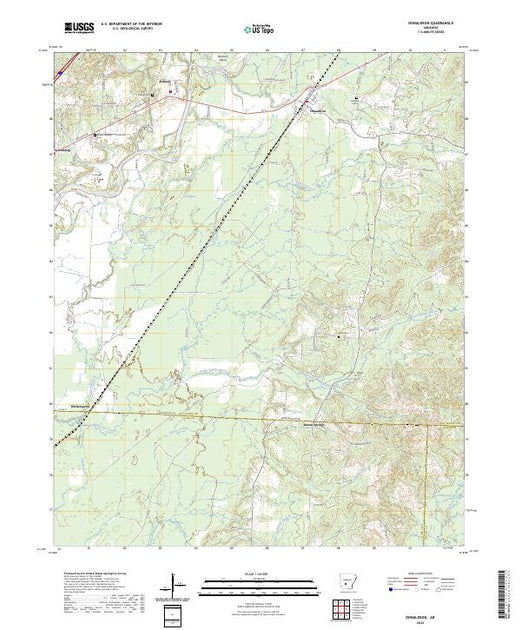 US Topo 7.5-minute map for Donaldson AR – American Map Store