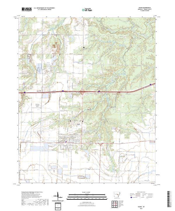 US Topo 7.5-minute map for Hazen AR