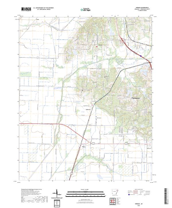 US Topo 7.5-minute map for Herman AR