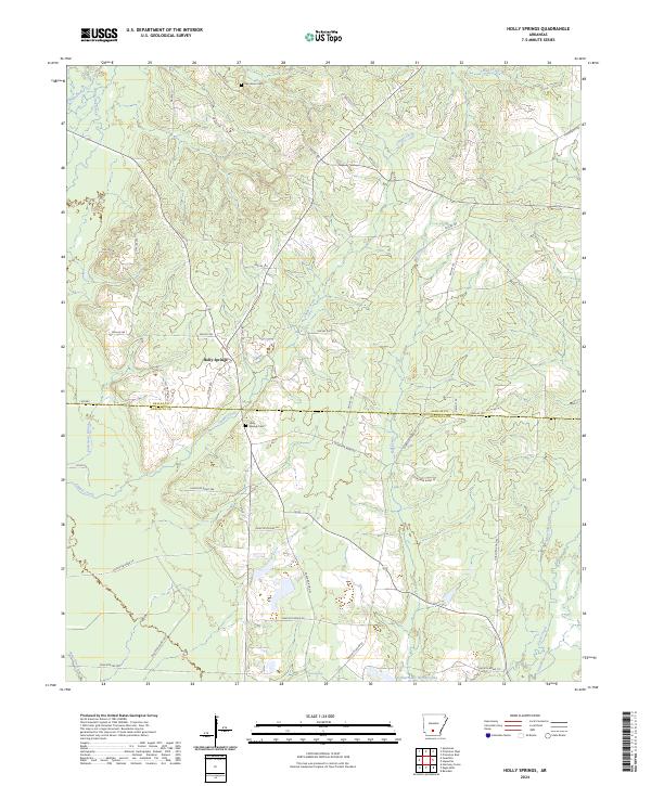 US Topo 7.5-minute map for Holly Springs AR