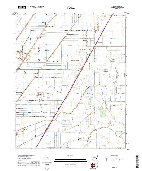 US Topo 7.5-minute map for Keiser AR