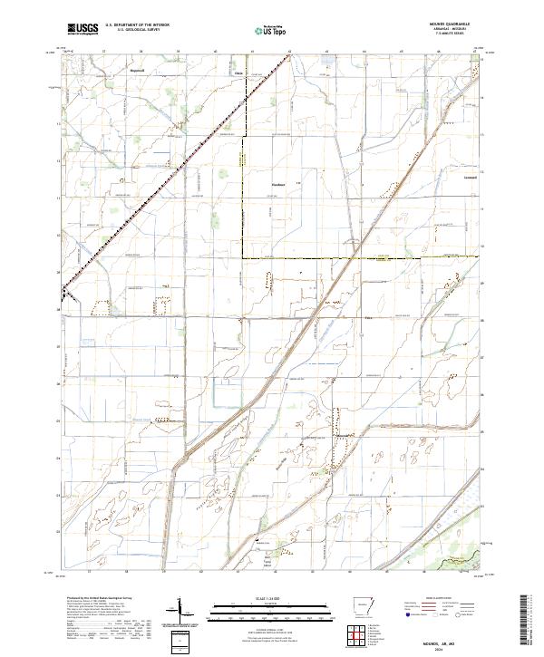 US Topo 7.5-minute map for Mounds ARMO – American Map Store