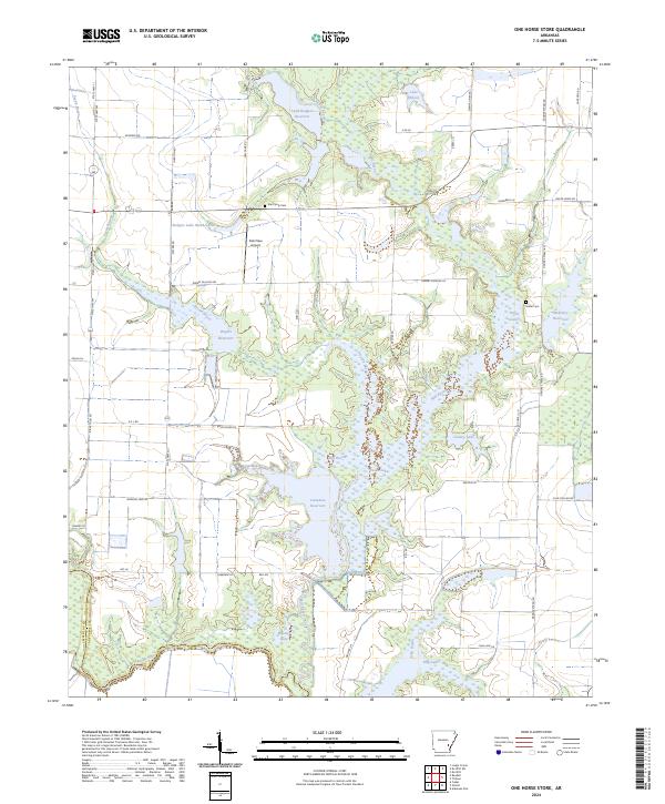 US Topo 7.5-minute map for One Horse Store AR