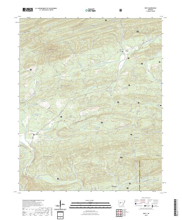 US Topo 7.5-minute map for Onyx AR – American Map Store