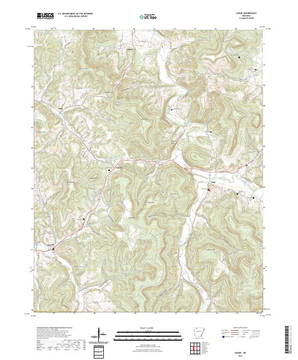 US Topo 7.5-minute map for Osage AR