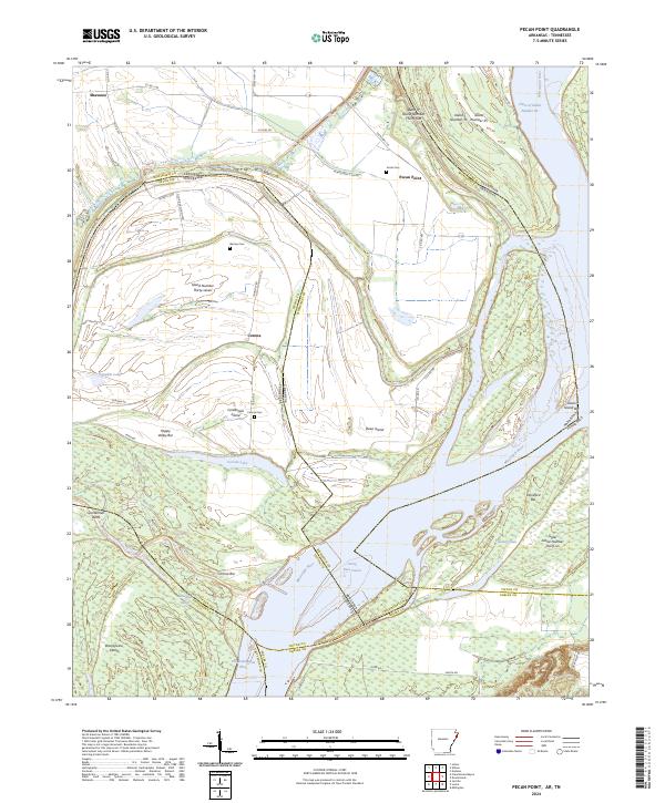 US Topo 7.5-minute map for Pecan Point ARTN