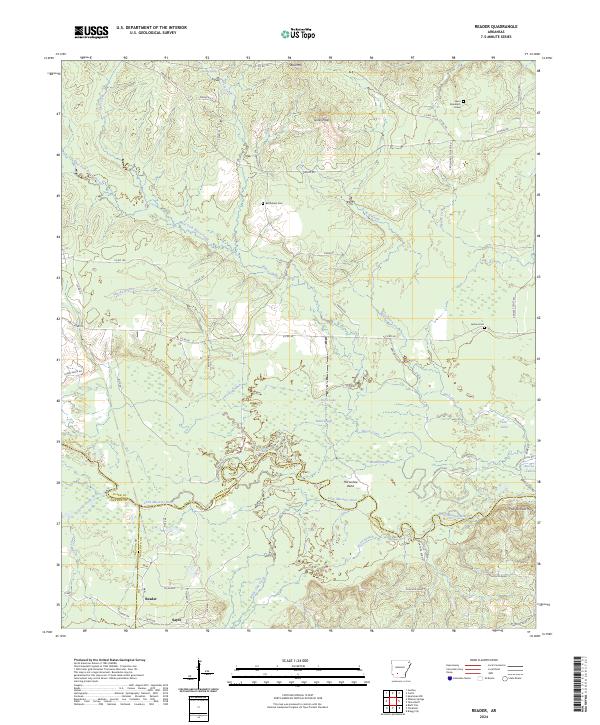 US Topo 7.5-minute map for Reader AR – American Map Store