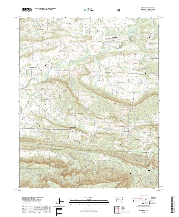 US Topo 7.5minute map for Scranton AR American Map Store