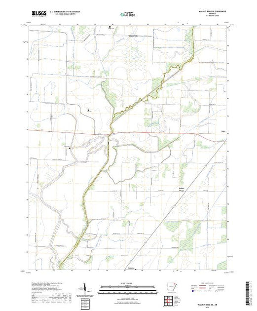 US Topo 7.5-minute map for Walnut Ridge SE AR – American Map Store