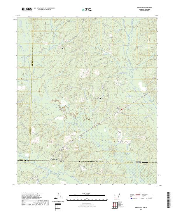 Wesson Ms Map US Topo 7.5-minute map for Wesson SW ARLA – American Map Store