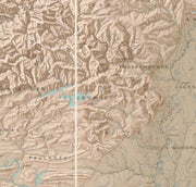State of Arkansas in Shaded Relief, 1965