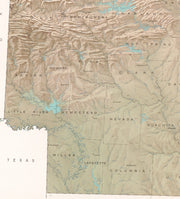 State of Arkansas in Shaded Relief, 1965